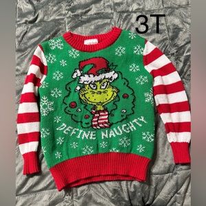 3T Grinch Ugly Christmas Sweater.